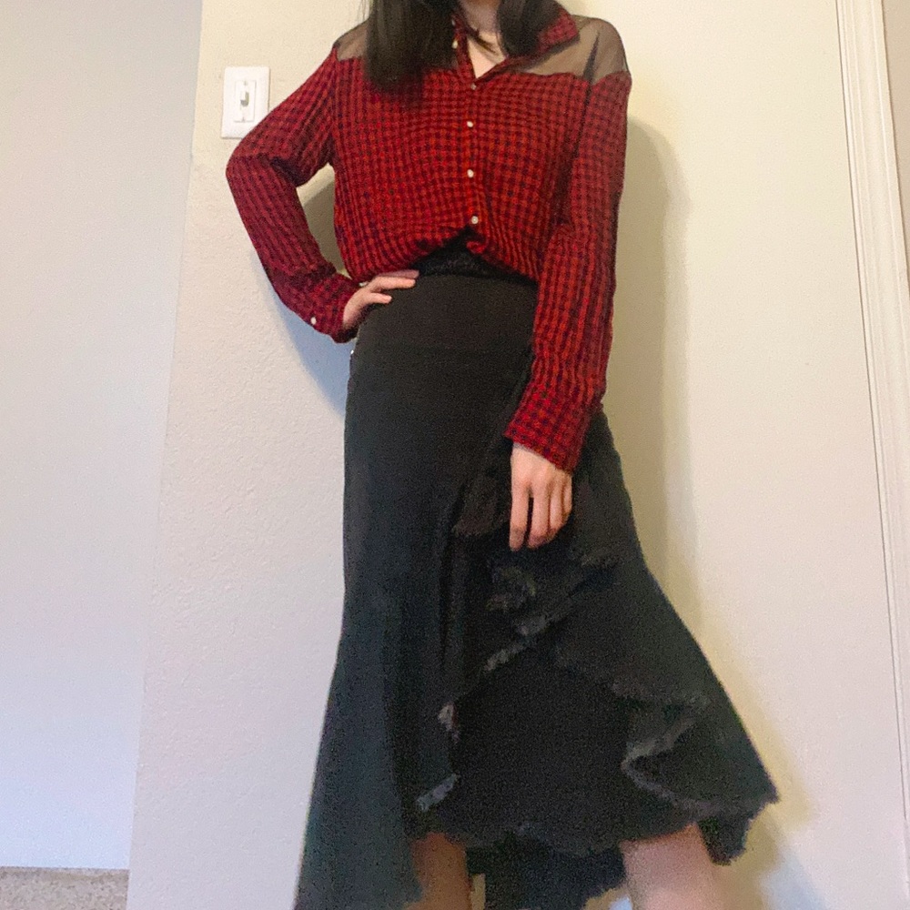 Zara Red checked shirt